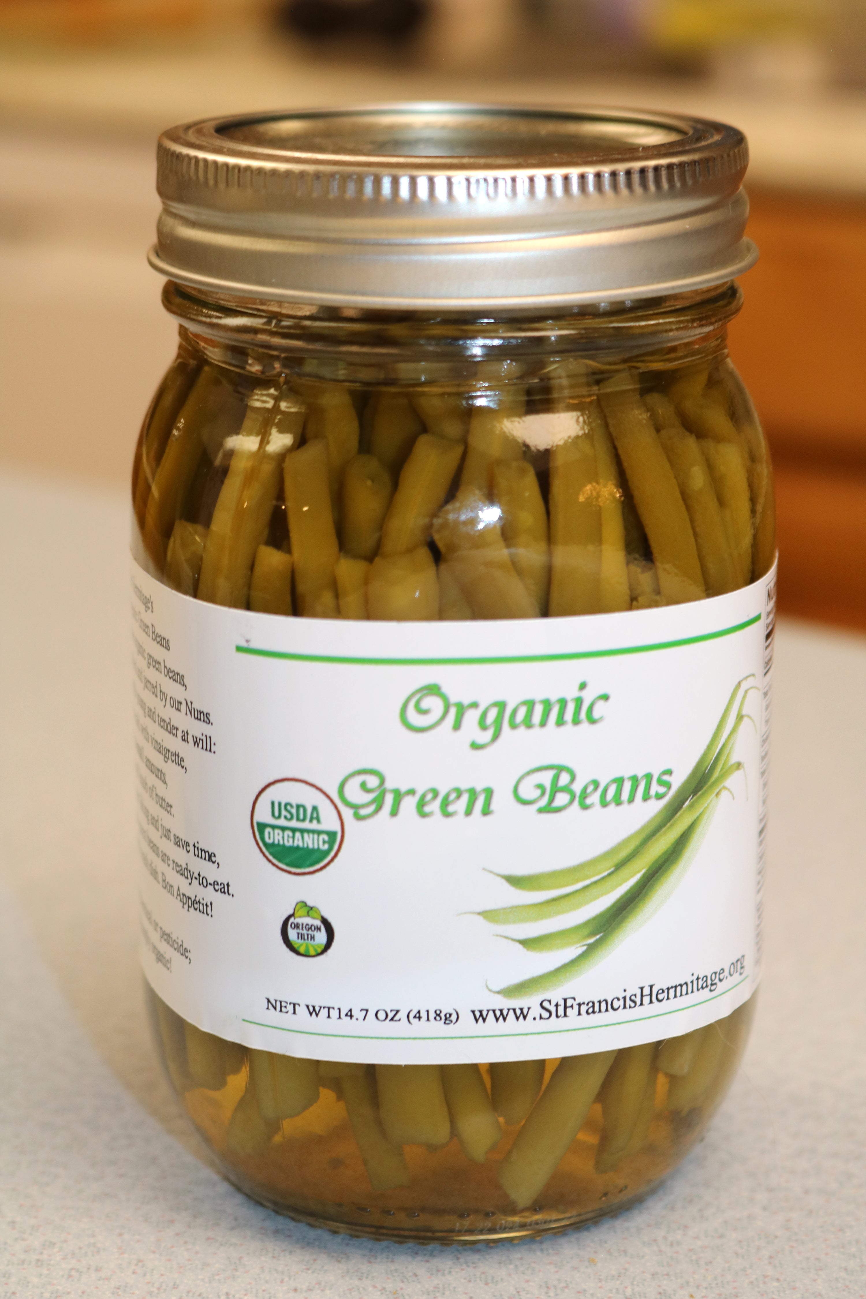 Organic Green Beans from St Francis' Hermitage