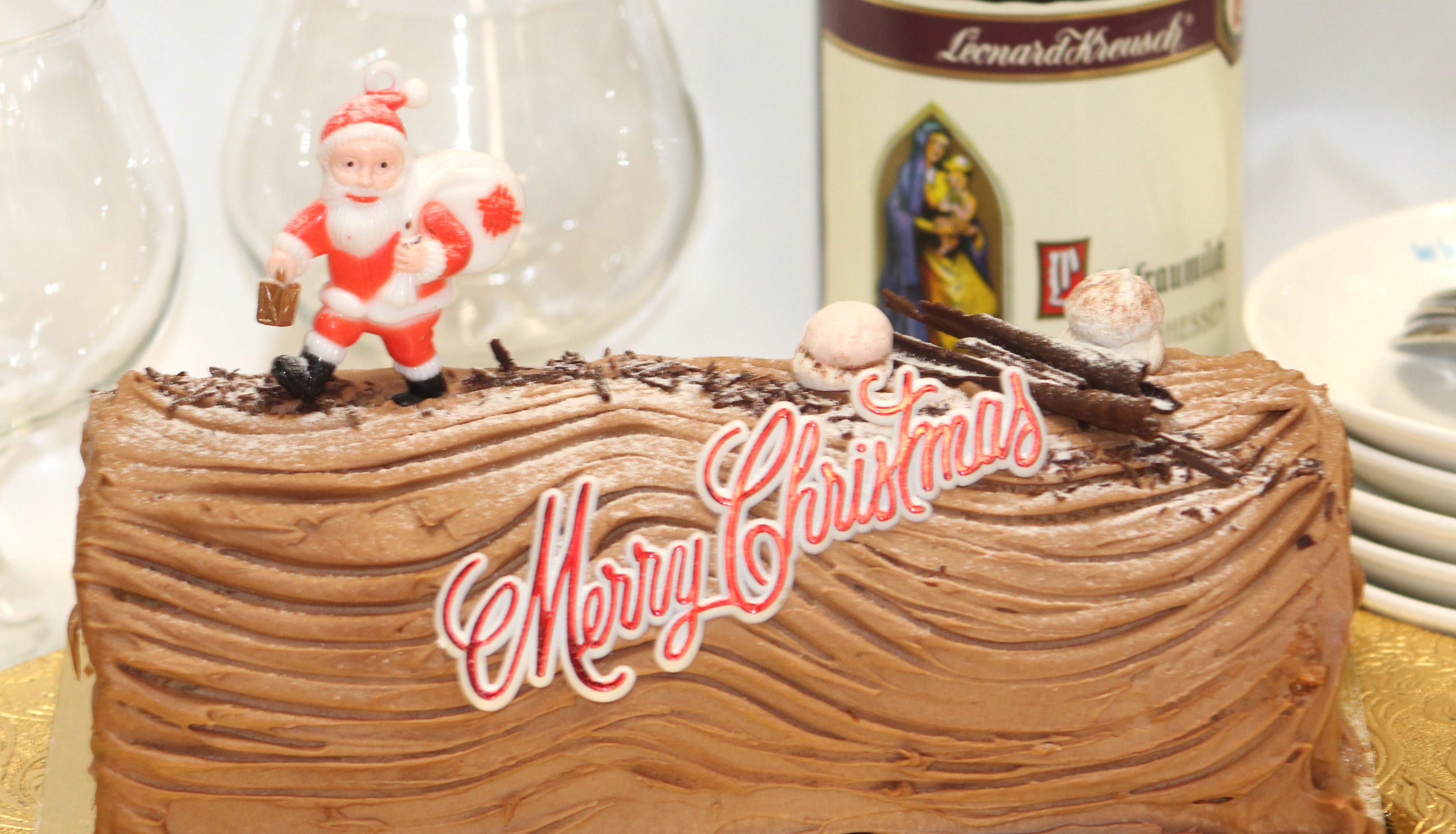 Organic Christmas Log #2 - Vanilla Pastry Cream and Chocolate Butter Cream